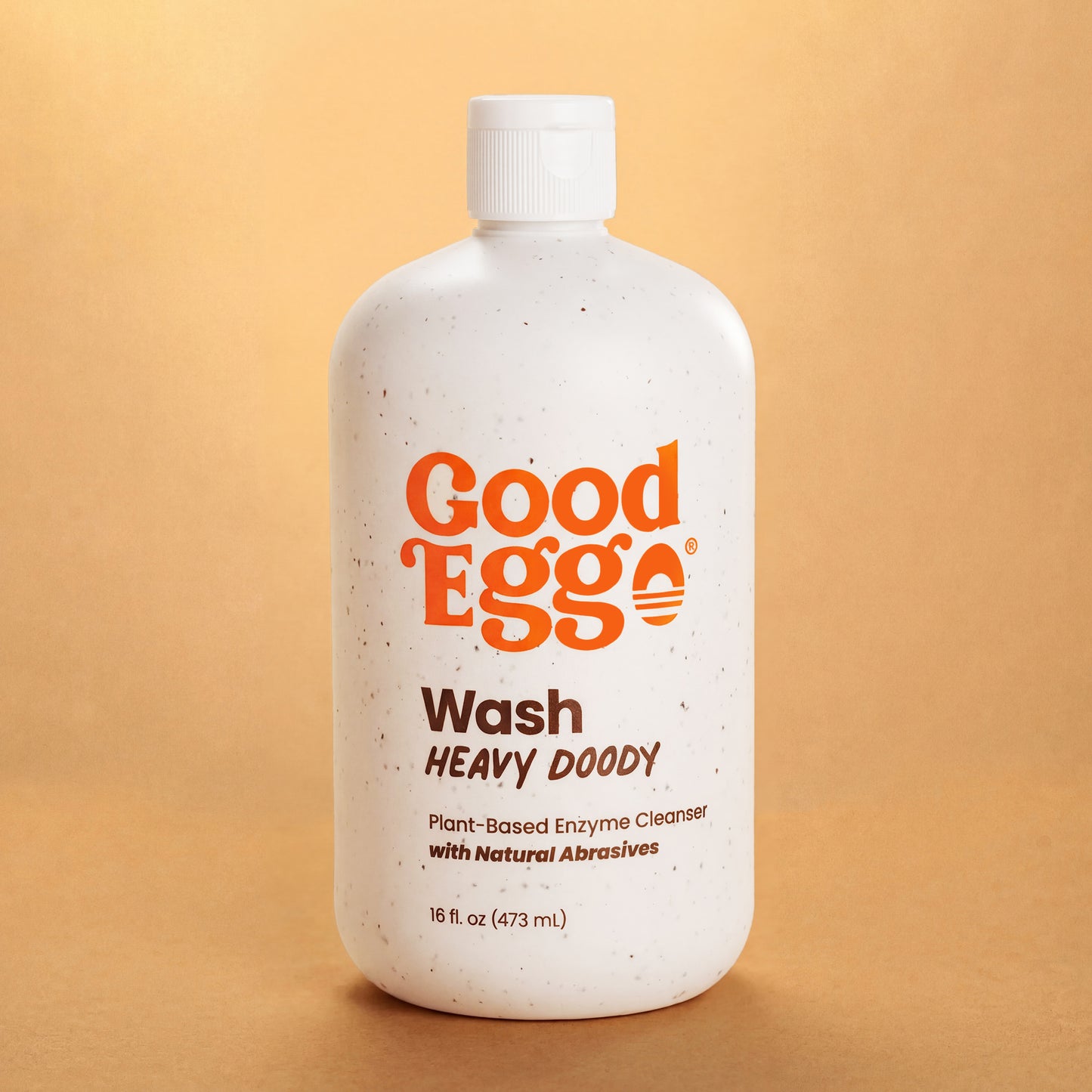 Bottle of Good Eggo Wash Heavy Doody on a beige background