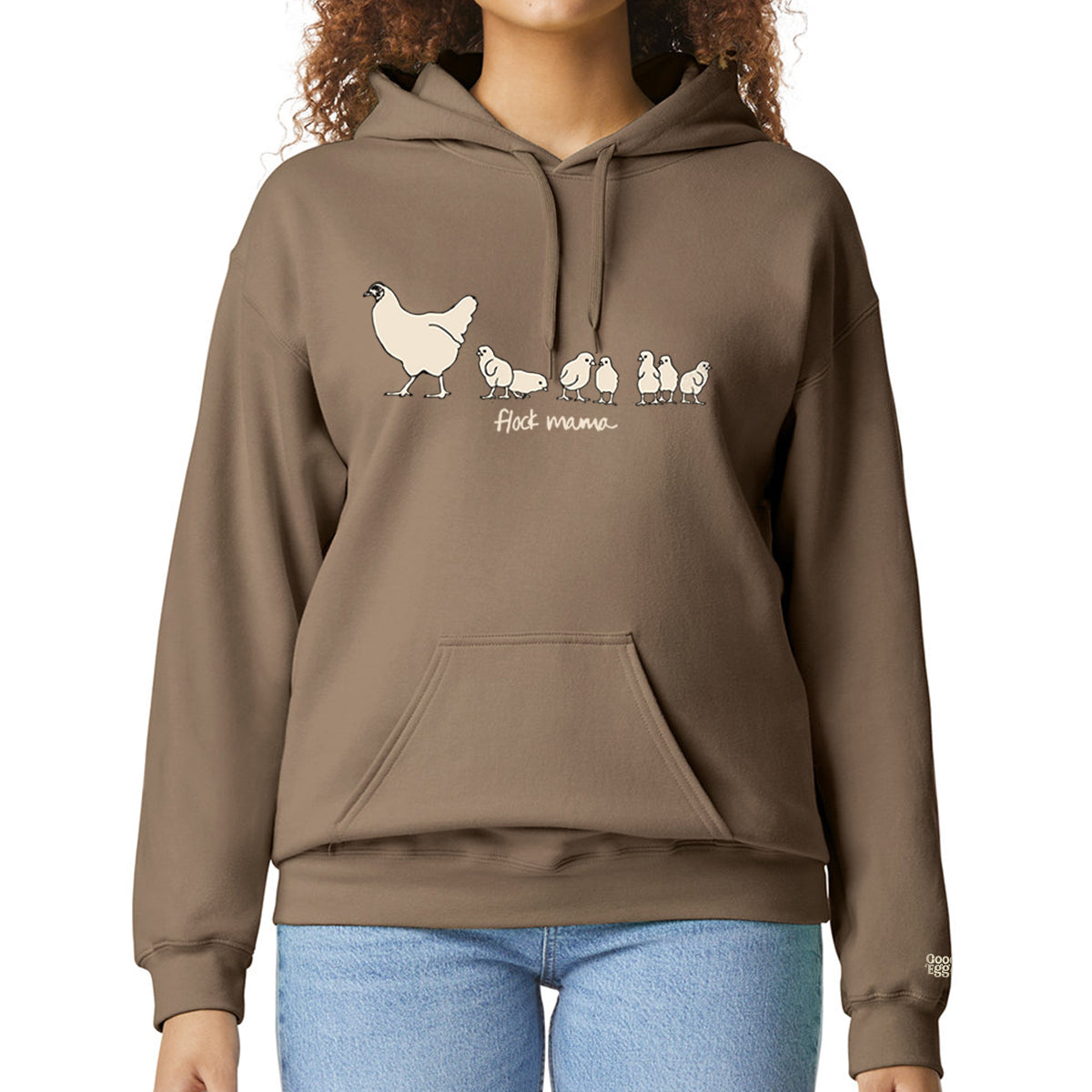 Flock Mama with Chicks Hooded Sweatshirt